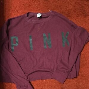 PINK Victoria's Secret Maroon Women's Top